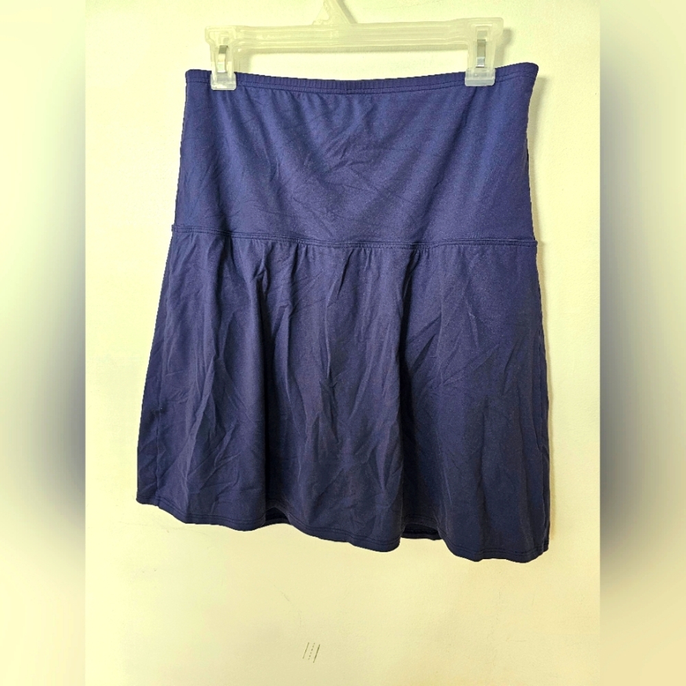 Lands End Swim Skirt UPF 50+ Sun Protection Beach Cover Up Blue Women's 14